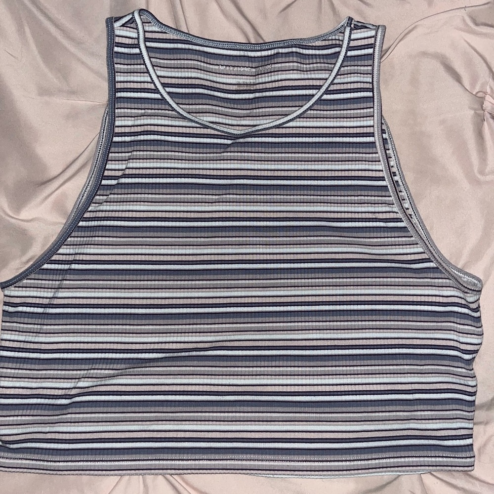 American Eagle Outfitters Striped Crop Tank
